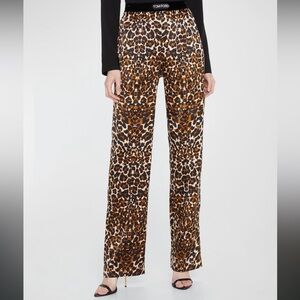 TOM FORD - silk cheetah print pants - with pockets - NWT